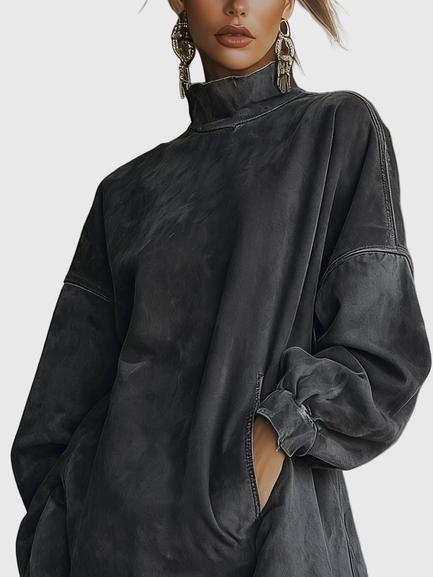 Olive | Turtleneck Dress