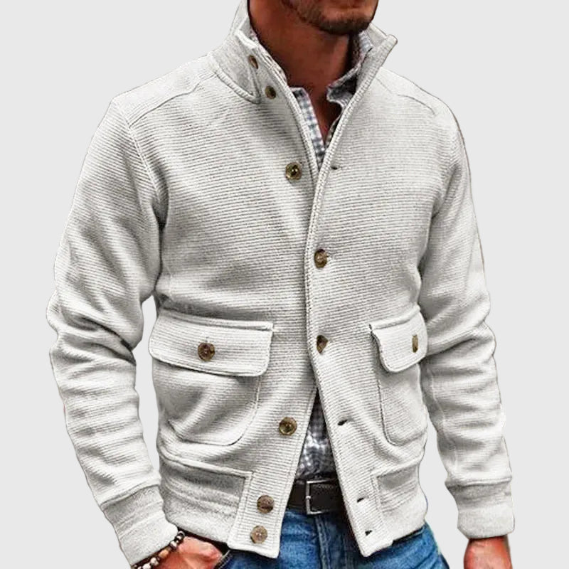 Diego | Solid High Collar Jacket