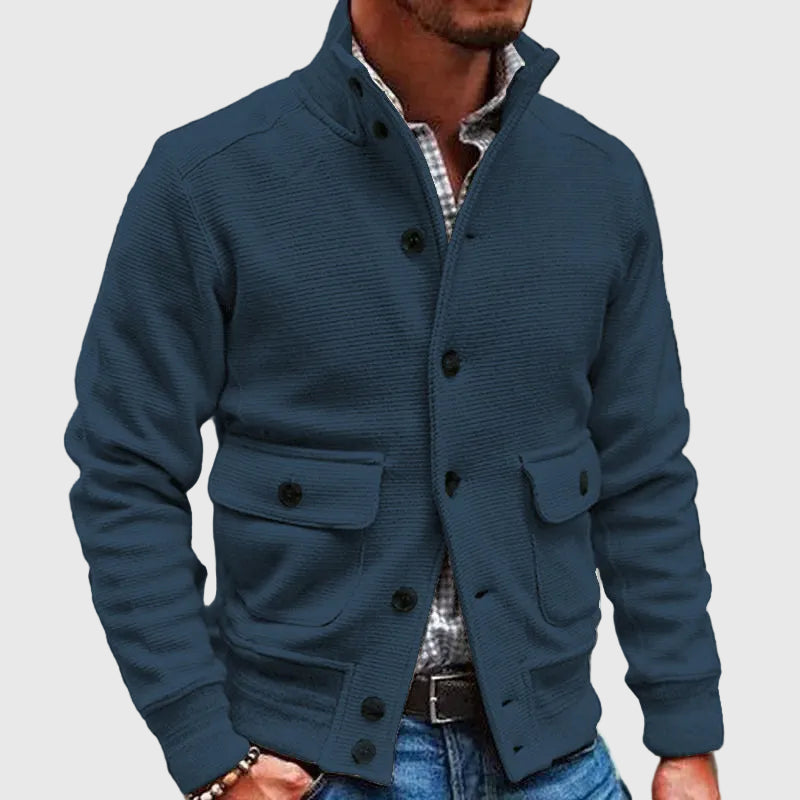 Diego | Solid High Collar Jacket