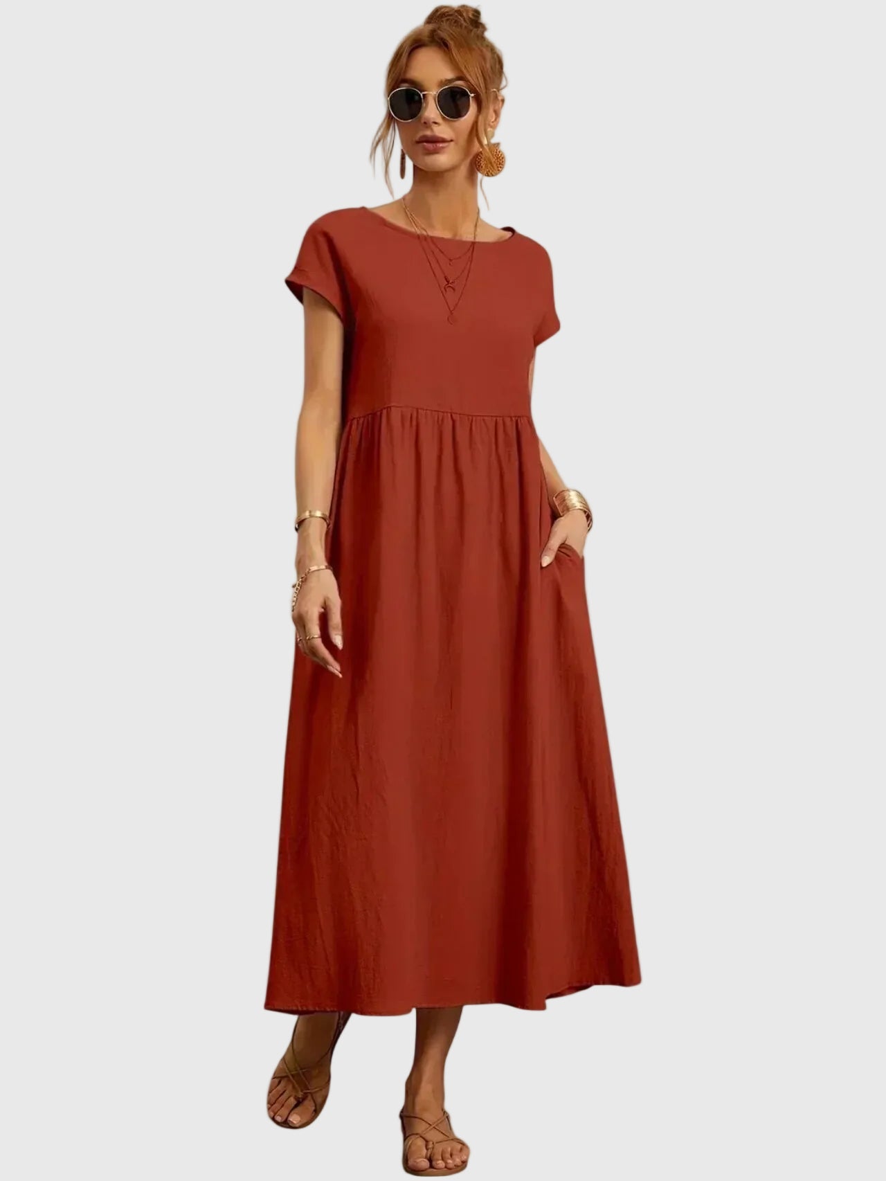 Giselle | Casual Pocket Midi Dress