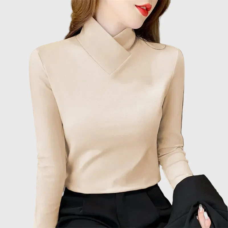 Avery | Chic High Neck T-shirt