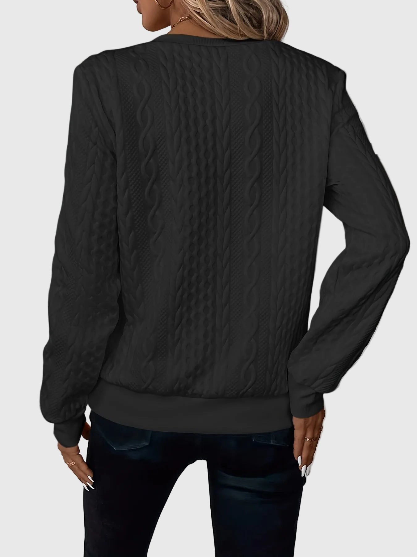 Minda | Women's Zip-Up Sweater with Braiding