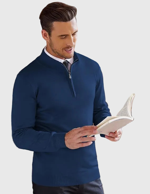 Adrian | Zip Neck Sweater