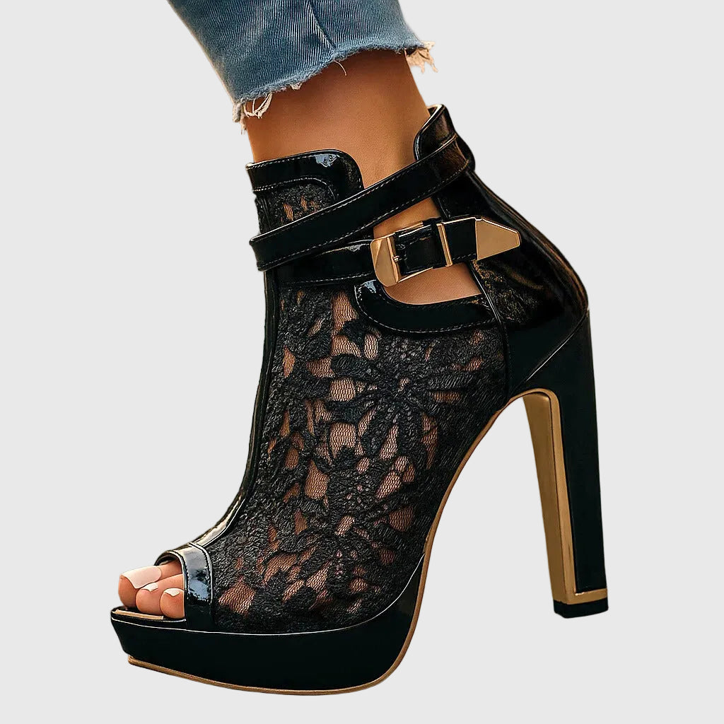 Skylar | Floral Lace Heels