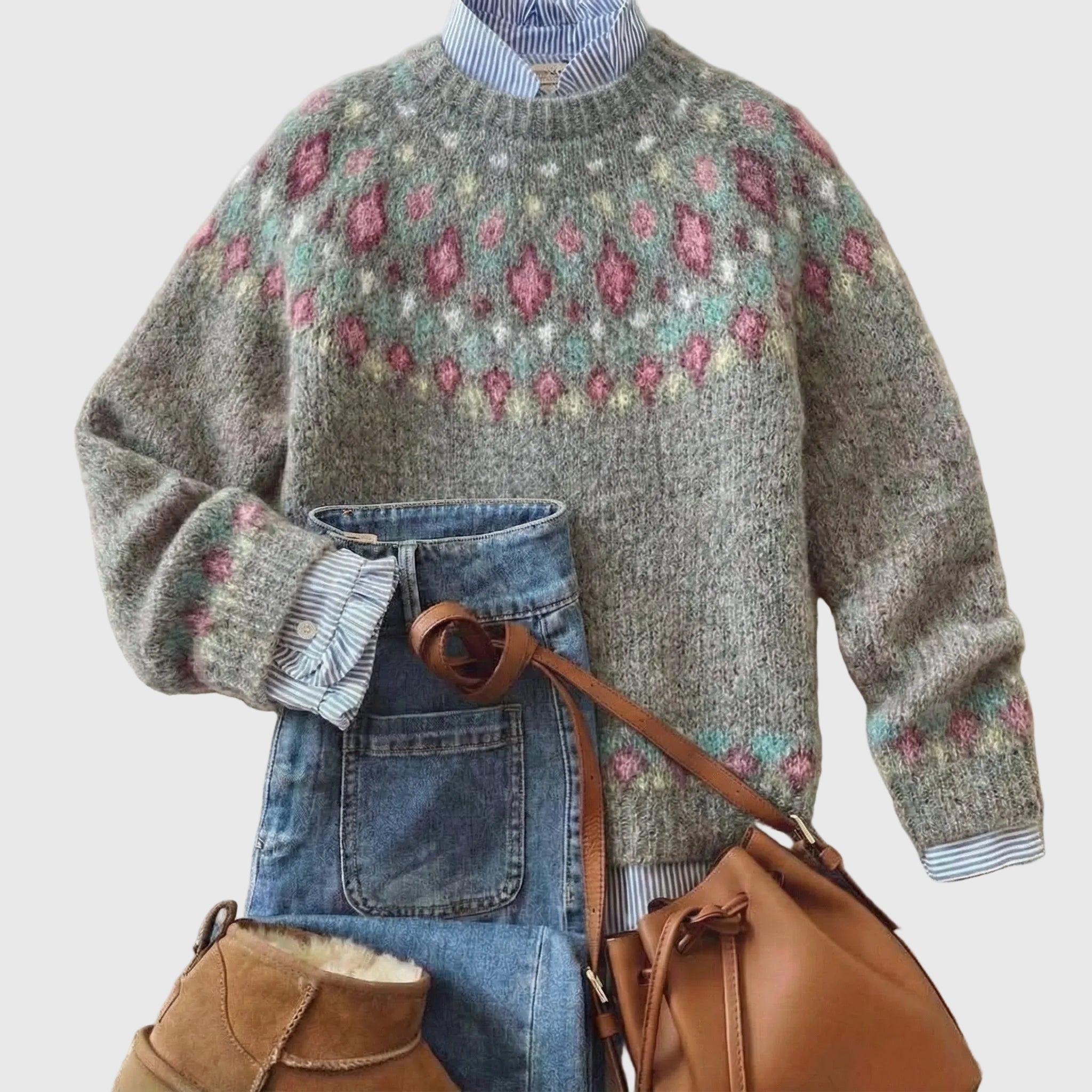 Everly | Cozy Nordic Knit Sweater