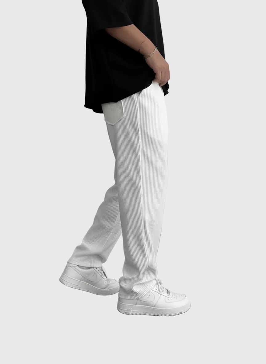 Javier | Relaxed Ribbed Trousers