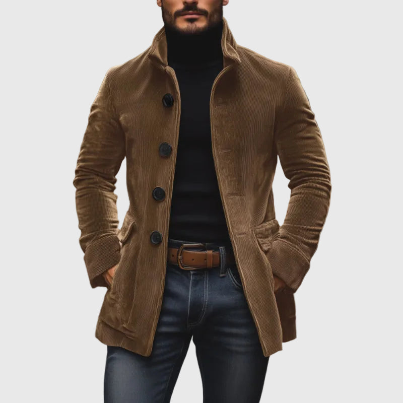 Héctor | Corduroy Jacket with Mao Collar