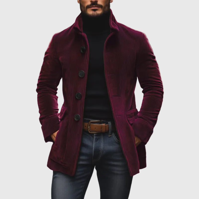 Héctor | Corduroy Jacket with Mao Collar