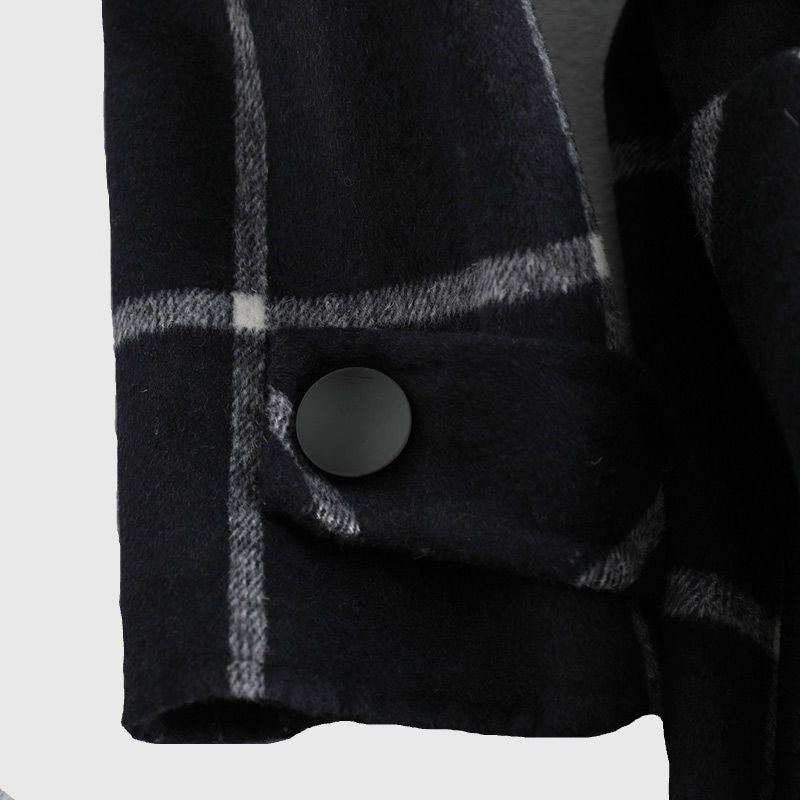 Valeria | Elegant Checked Wool Coat
