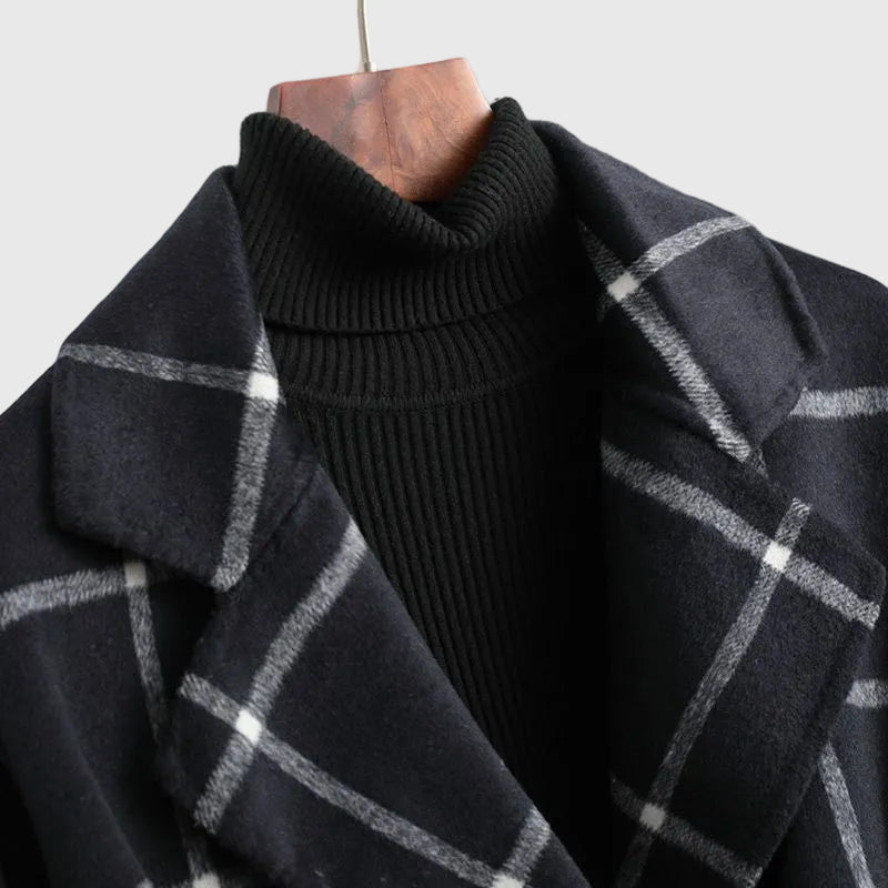 Valeria | Elegant Checked Wool Coat