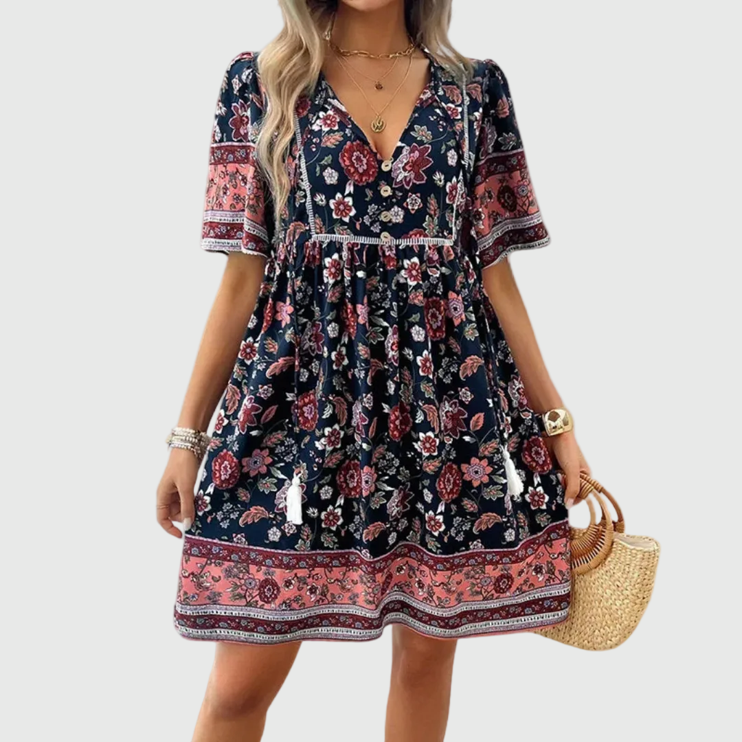 Kristie | Elegant Floral Mini Dress