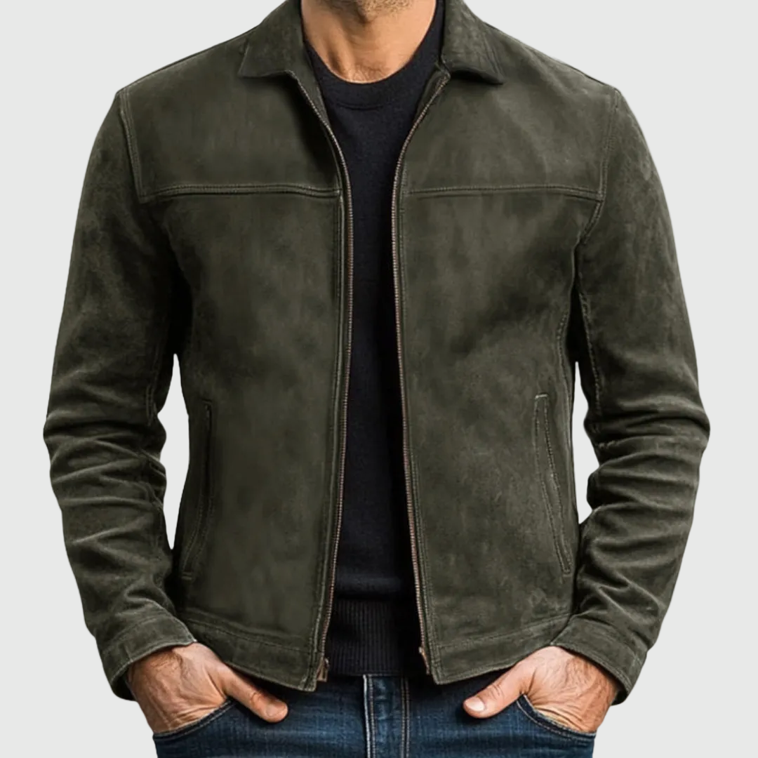 Rafael | Classic Zipper Leather Jacket