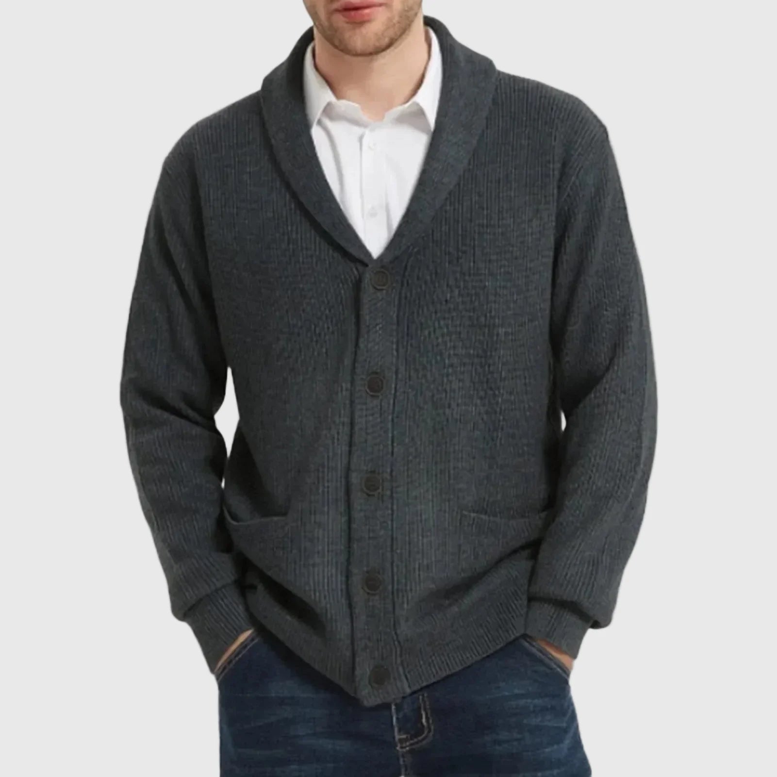 Ethan | Cable Knit Cardigan Cozy