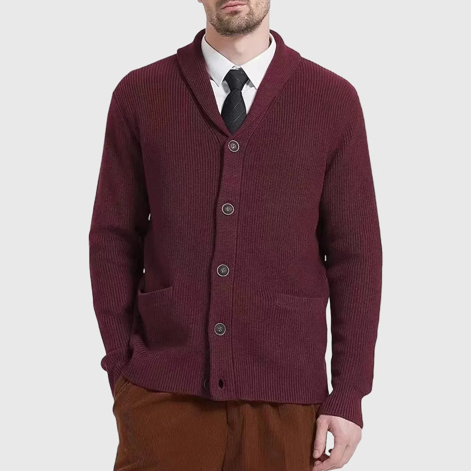 Ethan | Cable Knit Cardigan Cozy