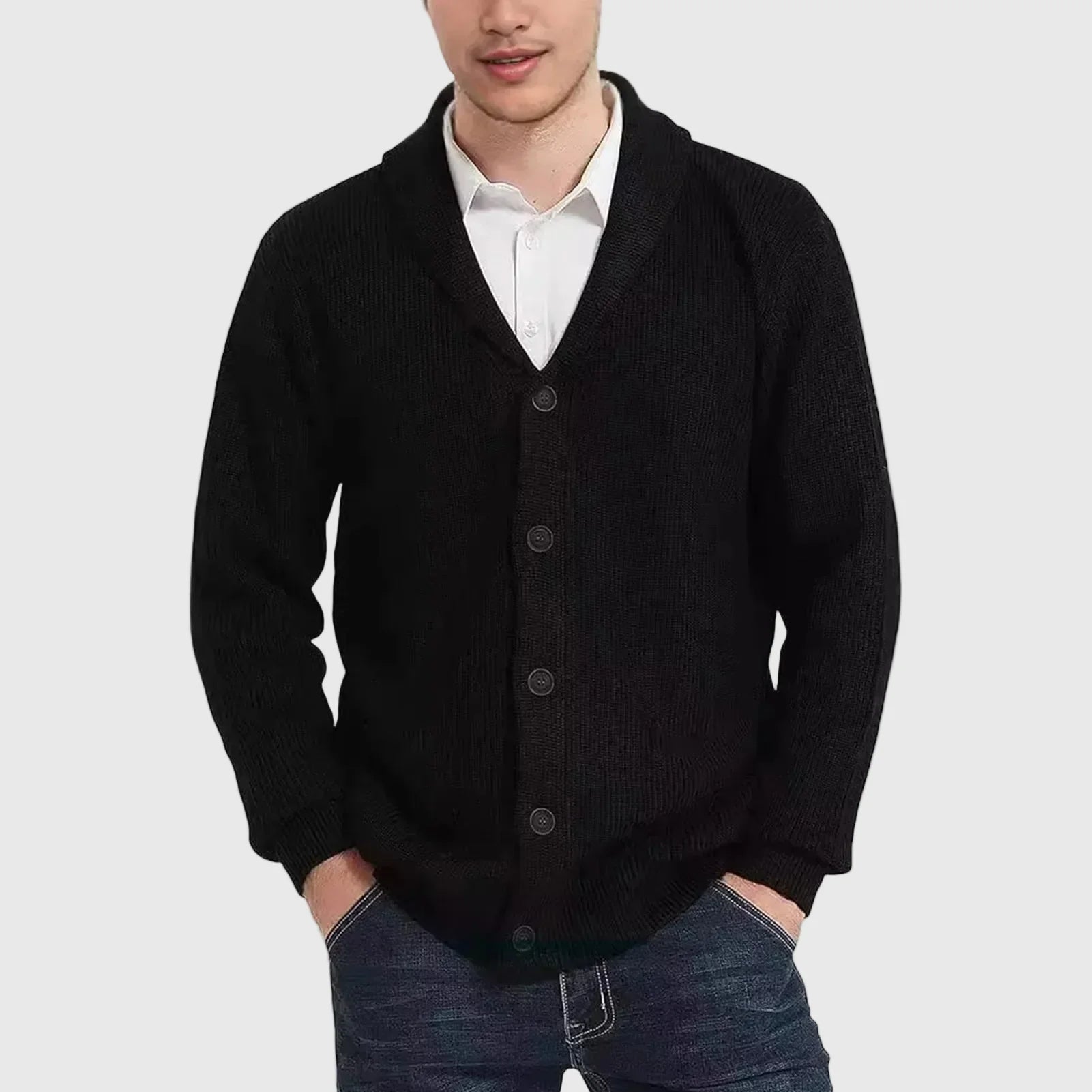Ethan | Cable Knit Cardigan Cozy