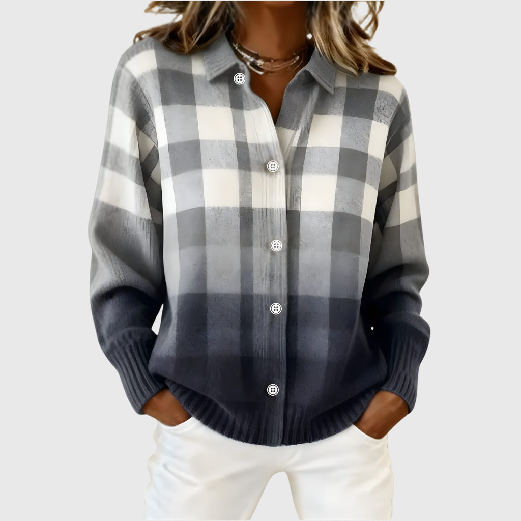 Flor | Warm Soft Checked Blouse