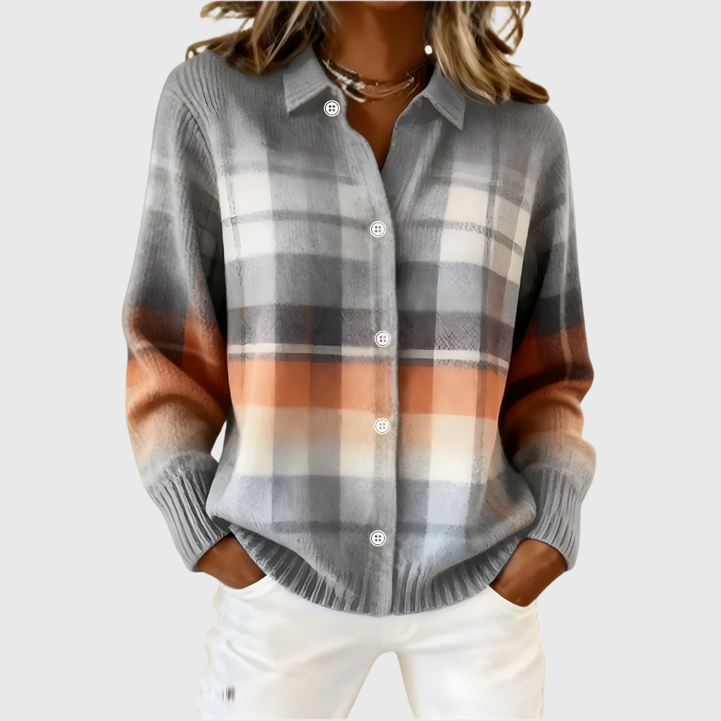 Flor | Warm Soft Checked Blouse