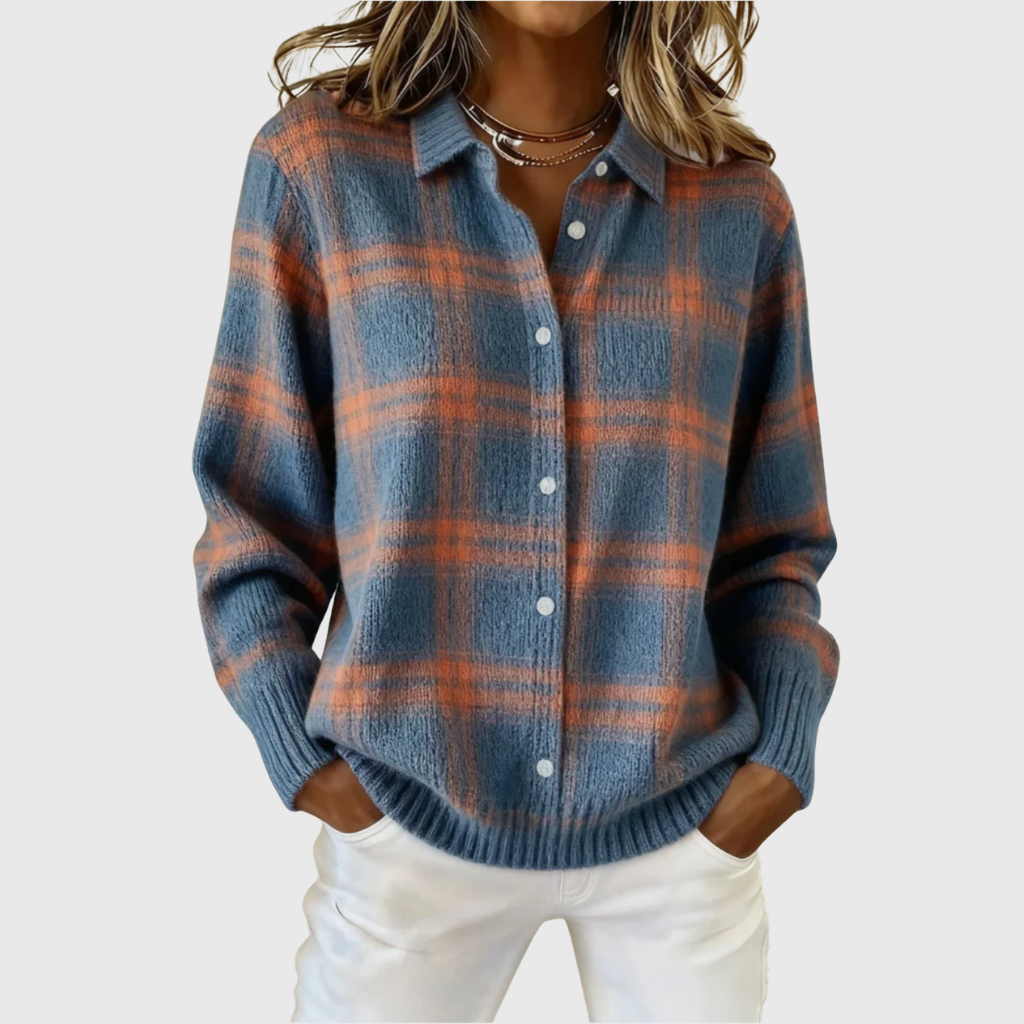 Flor | Warm Soft Checked Blouse