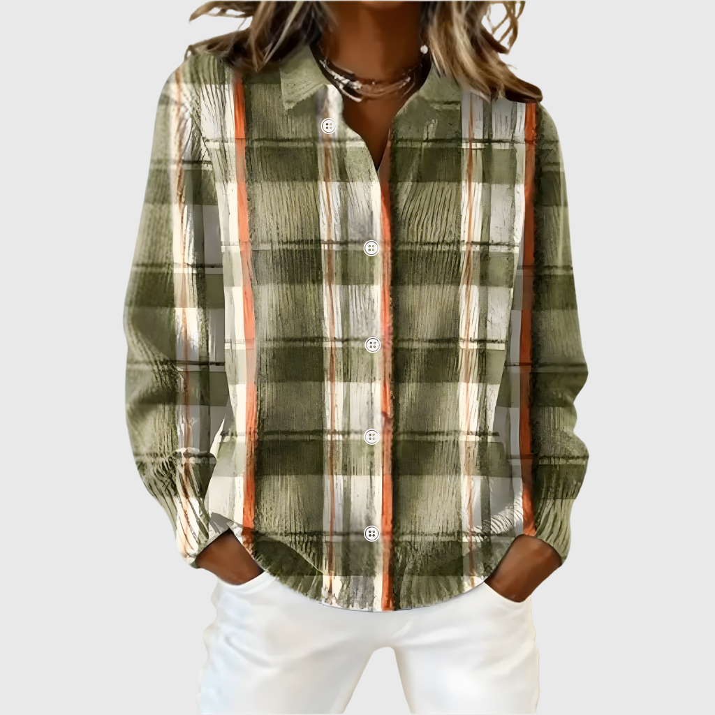 Flor | Warm Soft Checked Blouse