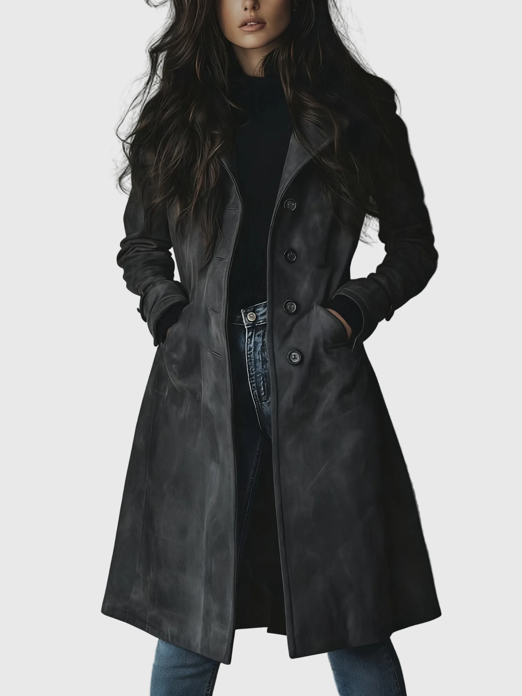 Eliza | Vintage Suede Trench