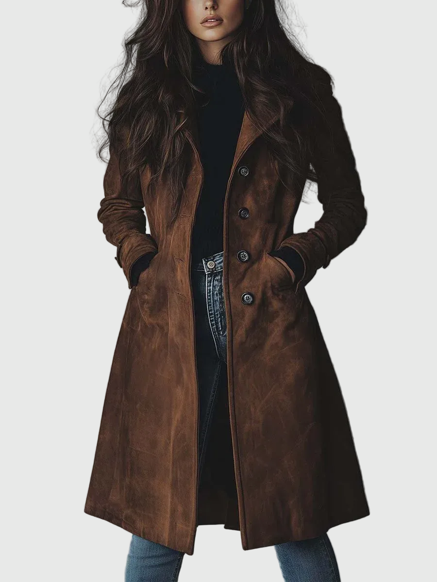 Eliza | Vintage Suede Trench