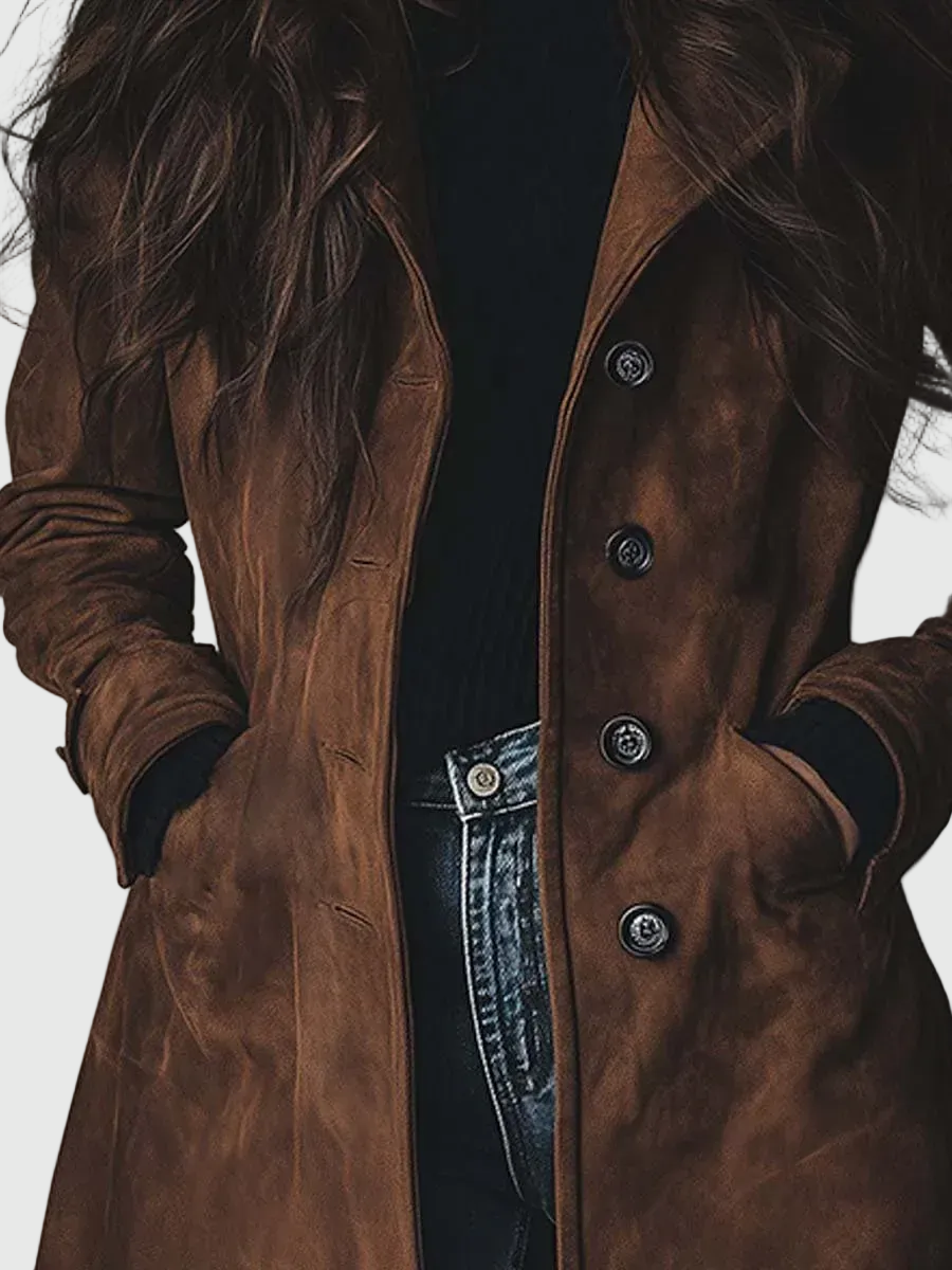Eliza | Vintage Suede Trench
