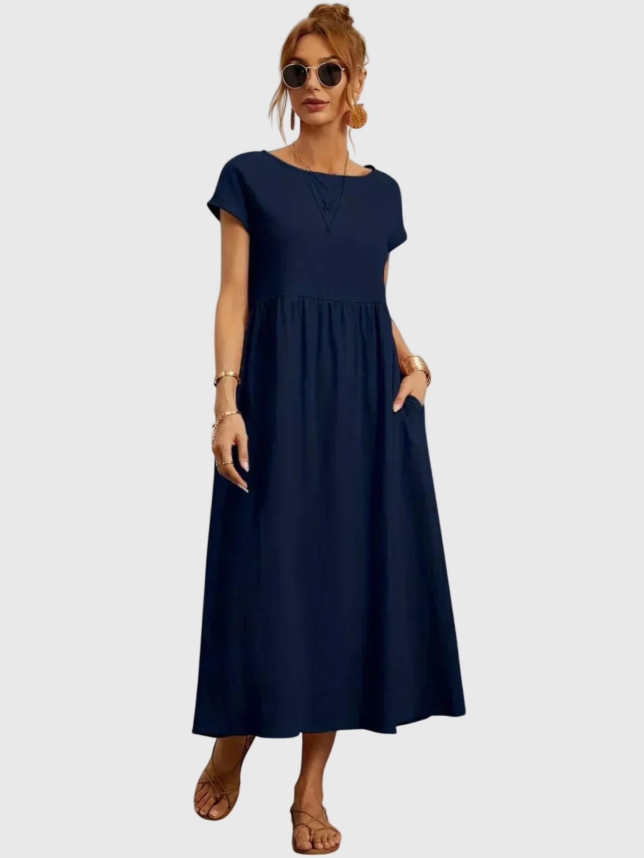 Giselle | Casual Pocket Midi Dress