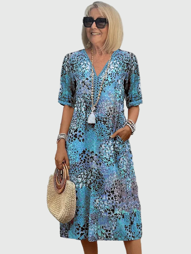 Sofia | Elegant Floral Midi Dress