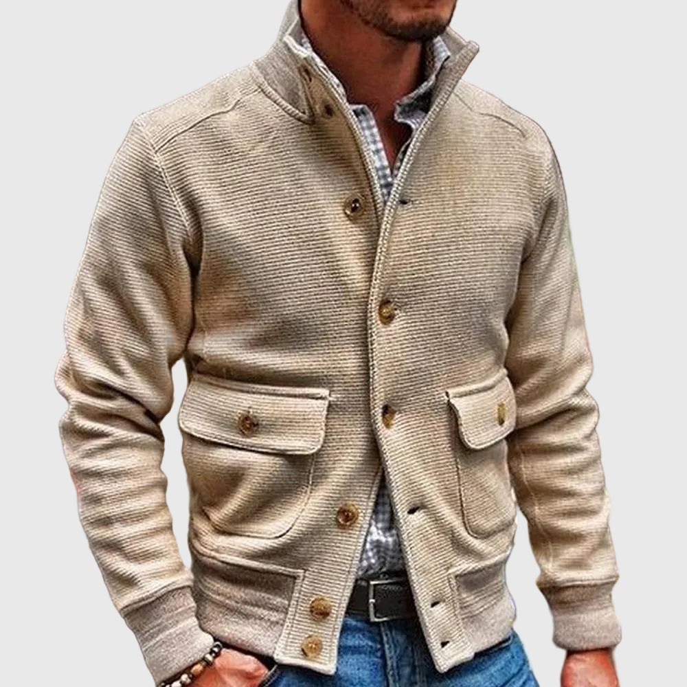Diego | Solid High Neck Jacket